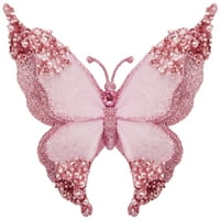 Розово блескав чиста пеперутка Декоративен Божиќен клип, 6. Во, време на одмор