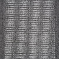 Главни теми традиционална граница на сиса на сива боја на сив затворен килим, 1'8 x2'6