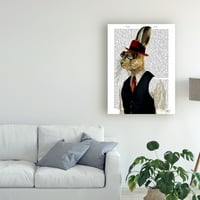 Трговска марка ликовна уметност „Хорацио зајак во половината“ платно уметност од фан фанки