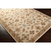 Уметнички ткајачи Epictus Brown Tan Traditional 4 ’тркалезна област килим