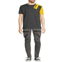 Американска машка маичка со бои со кратки ракави, големини S-2XL