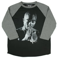 Tupac Shakur 2PAC Молејќи се со лиценцирана графичка маица Раглан