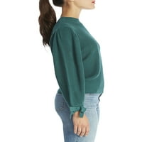 Хедер Б женски плус големина се потсмева со џемпер на ракав на вратот