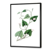 Дизајнарт Антички Зелени Лисја Растенија IX Традиционален Врамен Платно Ѕид Уметност Печатење