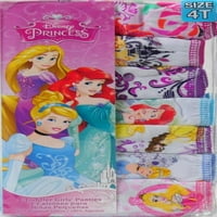 Девојки за деца со принцези Дизни, Ариел, Пепелашка и Рапунзел кратки гаќички за долна облека, 7-пакувања
