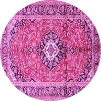 Ахгли Компанија Затворен Круг Медалјон Розова Традиционална Област Килими, 8 ' Круг