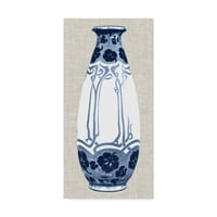Трговска марка ликовна уметност „Сина и бела вазна II“ платно уметност од непознато