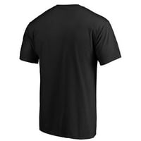 Мајами топлински фанатици брендирани во финалето во НБА лигата врзана маица со висока пост - црна