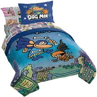 Куче човек супа пријатели близнаци кревети сет - вклучува удобност и сет на листови - карактеристики за постелнина Кид и Лил