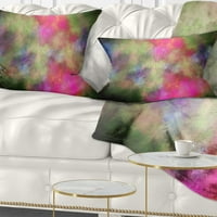 DesignArt розово ryвездено фрактално небо - апстрактна перница за фрлање - 12x20