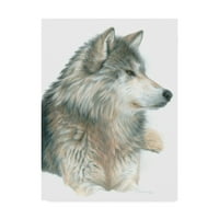 Заштитен знак Ликовна Уметност Волк На Бело Платнена Уметност Од Карла Курт