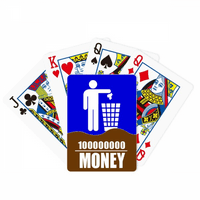 Ѓубре Син Плоштад Предупредување Марк Покер Играње Карти Смешни Рака Игра