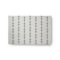 Едноставно Дејзи 3 '5' Темно кобалт сина odhодпур лента пролет Chenille килим