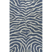 Nuloom Zebra Hand Tufted плишана волна акцент килим, 3 '5', розова