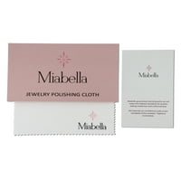 Miabella Women 2- Carat T.G.W. Овално се создаде моисанит 10kt бело злато невестински сет