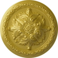 Ekena Millwork 3 8 OD 2 P Acanthus тавански медалјон, богато злато со рачно насликано