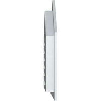 Ekena Millwork 16 W 22 H врв на врвот на теренот за проветрување: Функционален, PVC Gable Vent W 1 4 рамка за рамна трим