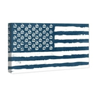 Студио Wynwood Americana и патриотски wallидни уметности платно го отпечати „едриличарска состојба на умот“ американски знамиња
