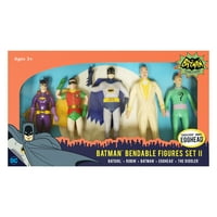 Croce DC Comics - Batman Classic TV серии на свиткување на фигури II: Batgirl, Robin, Batman, Egghead, The Riddler