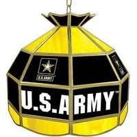 Трговска марка Глобална американска армија 16 Заболената стакло Тифани ламба светло