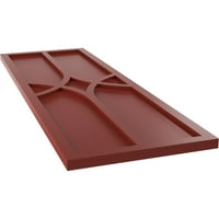 Ekena Millwork 15 W 79 H TRUE FIT PVC CEDAR PARK FIXED MONTING SULTTERS, PEPPER RED